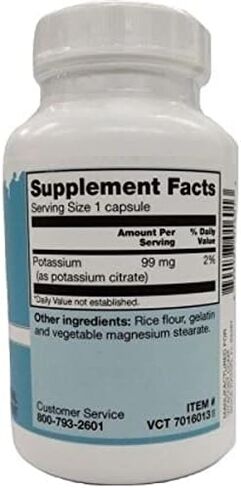 Vitacost Potassium Citrate - 99 mg - 180 Capsules in Saudi Arabia