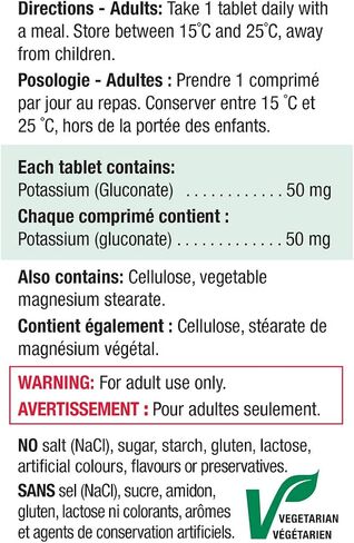 Jamieson Potassium 50 mg, 100 Tablets in Saudi Arabia