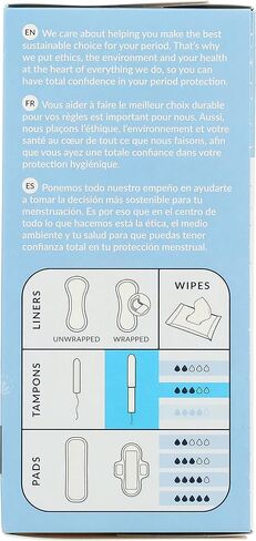 Natracare Organic Cotton Super Tampons with Cardboard Applicator, Plastic Free, Chlorine Free, Biodegradable & Compostable (16 Pack, 192 Tampons Total) in Saudi Arabia