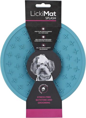 LickiMat Splash, Dog Slow Feeder Bowl Lick Mat, Boredom Anxiety Reducer, Sticks to Smooth Surface; Perfect for Food, Treats, Yogurt, or Peanut Butter. Fun Alternative to a Slow Feed Dog Bowl, Orange in Saudi Arabia