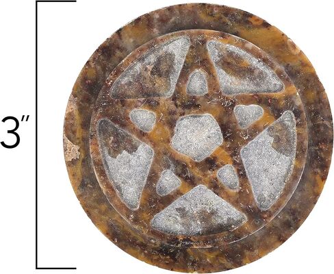 Soapstone Carved Altar Tile - 2 Pack - 3 Inches (Triquetra) in Saudi Arabia