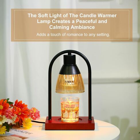 مصباح تدفئة الشموع من كورنيستي، مصباح شمعة قابل للتعديل بـ 3 توقفات، مصباح تدفئة الشموع مع مؤقت، مصباح تدفئة شموع كهربائي بقاعدة خشبية مع لمبتين، متوافق مع شموع الجرة. هدايا لمحبي الشموع in Kuwait