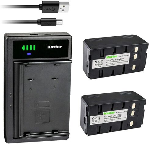 Kastar 2-Pack بطارية وشاحن USB ذكي بديل لباناسونيك BP-12 BP-15 BP-17 BP-18 HHR-V20A/1B HHR-V214A/K HHR-V40A/1B PV-213A PV-214A PV-215A PV- B18 PV-BP15 PV-BP17 VW-VBH1E VW-VBH2E in Kuwait