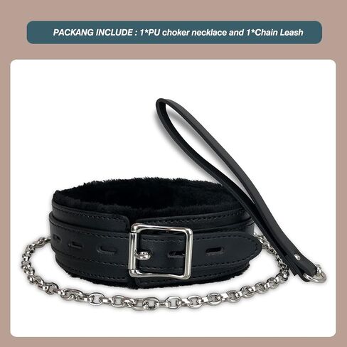 Bilisee Leather Dog Collars for All Breeds - Soft Inner Fur for Comfort - Detachable Leash Chain - Durable Leather Collar with Alloy Buckle,Pink in Saudi Arabia
