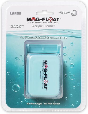 Mag-Float Large Plus + طحالب حوض السمك الأكريليك مع منظف مكشطة | Magfloat العائمة المغناطيسي خزان الأسماك المغناطيس تنظيف الغسيل طقم فُرش للماكياج للمياه العذبة المياه المالحة خزانات الشعاب البحرية in Kuwait