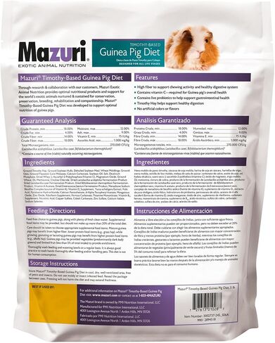 مازوري | تيموثي القائم على خنزير غينيا الغذاء | حقيبة 5 جنيه (5 رطل). in Kuwait