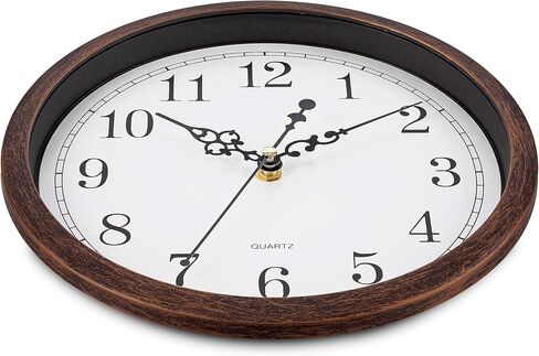 Bernhard Products Vintage Brown Wall Clock Silent Non Ticking 16 Inch Extra Large Quality Quartz Battery Operated Round Decorative Easy to Read for Home Kitchen Living/Dining Room Bedroom Office in Saudi Arabia