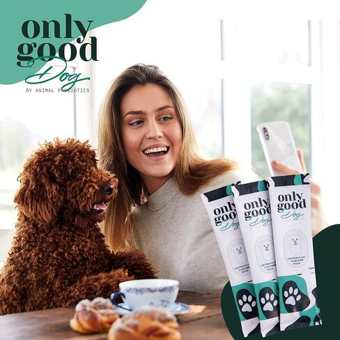 Only Good Dog Daily Probiotics for Dogs, Dog Probiotic Powder with Digestive Enzymes for Digestive Health, Gut Flora, Diarrhea, Fur & Skin Health, Immune Support - Flavorless (25 Sticks) in Saudi Arabia