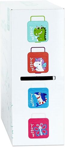 صندوق غداء ليهو كاسل بينتو للأطفال مع 4 حجرات، حاويات غداء سعة 1300 مل مع وعاء صلصة وملعقة وشوكة، متينة ومضادة للتسرب، وخالية من البيسفينول A ومواد آمنة للطعام (وردي ساطع) in Kuwait