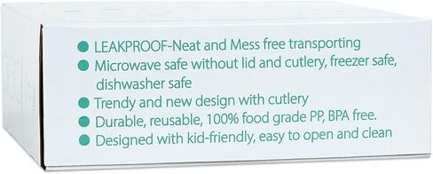 صندوق غداء ليهو كاسل بينتو للأطفال مع 4 حجرات، حاويات غداء سعة 1300 مل مع وعاء صلصة وملعقة وشوكة، متينة ومضادة للتسرب، وخالية من البيسفينول A ومواد آمنة للطعام (وردي ساطع) in Kuwait