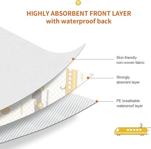 SUPEI FEIKY 50 PCS Disposable Bibs, Baby Bibs for Girls and Boys, Travel Bibs with Individual Package, Large Pocket, Waterproof and Adjustable in Kuwait