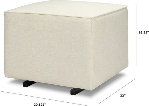DaVinci Universal Gliding Ottoman in Frost Grey, GREENGUARD Gold & CertiPUR-US Certified in Saudi Arabia