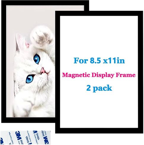Magnetic Photo Frames,Magnetic Picture Frames for Refrigerator 4x6in,Self Adhesive Magnetic Picture Frames, Photo Frames Suitable for Fridge Glass Window Door 2pcs (gold) in Saudi Arabia