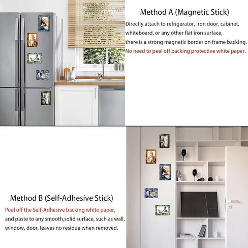 إطارات صور مغناطيسية للثلاجة 4×6، إطار مغناطيسي للصور للثلاجة/الخزانة/المنزل/المكتب/الجدار، ملحقات ديكور الخزانة المغناطيسية، إطار عرض كم الجيب ملصق مغناطيسي للصور (5 عبوات) in Kuwait