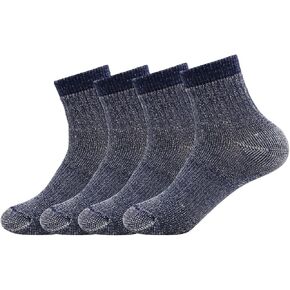 Caudblor Men's Merino Wool Hiking Socks-Thermal Warm Crew Winter Ankle Socks for Trekking,Multi Performance,4 Pack in Kuwait