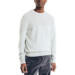 Nautica Men's Sustainably Crafted Textured Crewneck Sweater