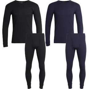 Bass Creek Outfitters Men's Thermal Underwear Set - 4 Piece Waffle Knit Shirt and Long Johns - Base Layer Set for Men (S-XL)