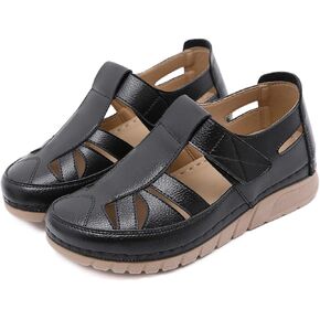 Touchmosees Bohemia Wedge Sandals - Women's Ankle Strap Causal Gladiator Shoes Summer Outdoor Beach Athletic Sandals