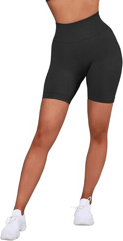 SUUKSESS Women Ribbed Seamless Leggings High Waisted Workout Gym Yoga Pants in Kuwait