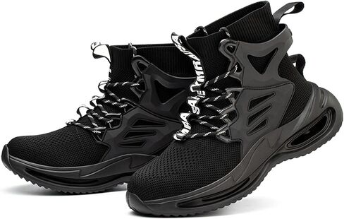 Nutropa Steel Toe Boots for Men, Lightweight Safety Work Shoes, Comfortable Breathable Composite Toe Boots Slip-Resistant Indestructible Shoes in Saudi Arabia