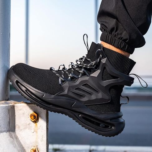 Nutropa Steel Toe Boots for Men, Lightweight Safety Work Shoes, Comfortable Breathable Composite Toe Boots Slip-Resistant Indestructible Shoes in Saudi Arabia