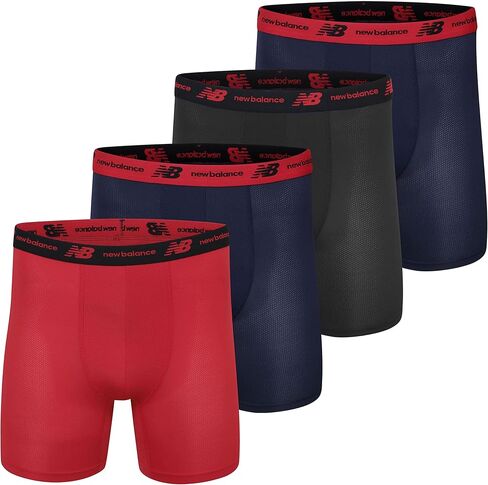 New Balance Men's Mesh 5" No Fly Boxer Brief (4 Pack) in Saudi Arabia