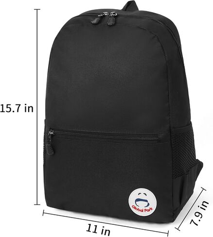 حقائب ظهر مدرسية من Toypocket حقائب ظهر بسيطة للمراهقين والطلاب خفيفة الوزن وبسيطة حقيبة مدرسية متوسطة ابتدائية (رمادية) in Kuwait