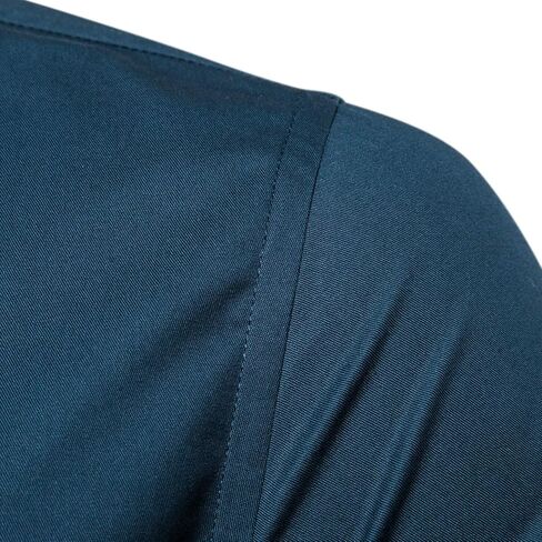 LOCALMODE Men's Slim Fit Cotton Business Shirt Solid Long Sleeve Button Down Dress Shirts in Kuwait