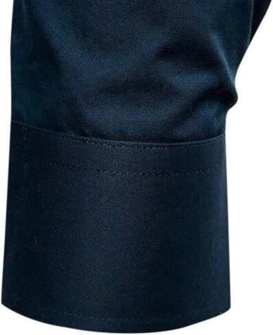 LOCALMODE Men's Slim Fit Cotton Business Shirt Solid Long Sleeve Button Down Dress Shirts in Kuwait