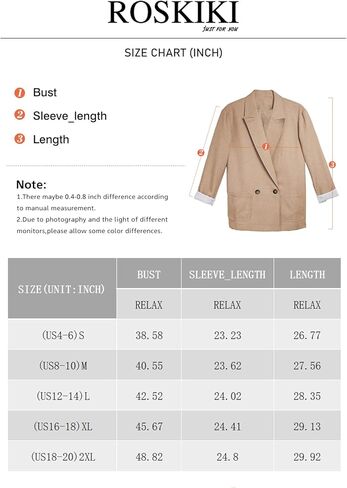 سترات فضفاضة للسيدات من ROSKIKI بياقة على شكل طية صدر وأزرار in Kuwait