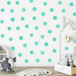 Polka dot Stickers for Bedroom and playroom Decor. Removable Vinyl. Candy Colors. Also for Nursery, Kids Bedroom and Classroom. Watercolor dots. Colorful Baby Room Decor. in Kuwait
