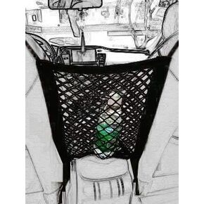 Kaungka Universal 2 Layer Car Seat Net Storage Mesh Organizer Stretchy Fine Cargo Net Hook Pouch Holder for Purse Bag Phone Pets Dogs Children Kids Disturb Stopper Sailing Portable Pocket in Kuwait