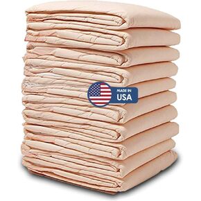 Wave - Ultra Heavy Absorbency Underpads, 24" x 30" Quilted Fluff and Polymer Disposable Underpad, 50 Per Case, Great Protection as Bed Pads and Pee Pads, Made in The USA in Kuwait