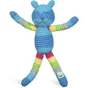 Green Sprouts Animal Friend Rattle Made from Organic Cotton | Encourages Whole Learning The Healthy & Natural Way | Crocheted by Hand, Soft & Flexible, Playful Rattle Sound in Saudi Arabia