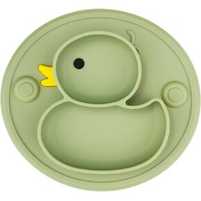 طبق أطفال Qshare، أطباق أطفال محمولة للأطفال الصغار والأطفال، ألواح شفط قوية خالية من مادة BPA للأطفال الصغار، مفرش أطباق من السيليكون آمن للاستخدام في غسالة الأطباق والميكروويف مقاس 9x6x1.4 بوصة in Kuwait