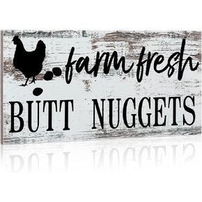 Farm Fresh Chicken Wall Decor Chicken Coop Accessories Chicken Coop Sign Rustic Hen House Decoration Farmhouse Wooden Wall Decoration for Home Kitchen Decoration (Novel Color) in Saudi Arabia