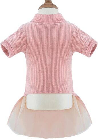 فستان لطيف للكلاب، تنورة توتو مع ربطة عنق جميلة للفتيات الصغيرات المتوسطة والكلاب في أعياد الميلاد وحفلات الزفاف وحفلات أعياد الميلاد (أرجواني، XS) in Kuwait