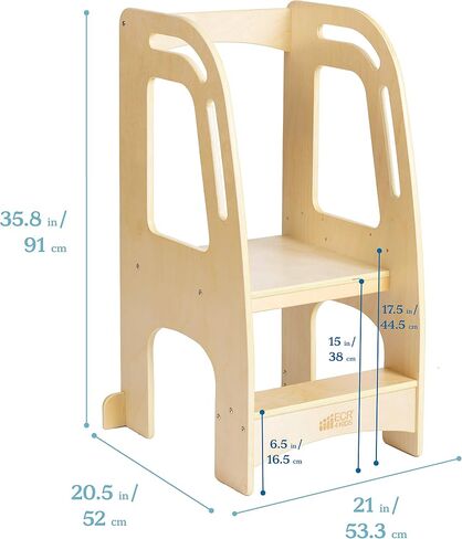 ECR4Kids Chef's Helper Kitchen Tower, Step Stool, White Wash in Saudi Arabia