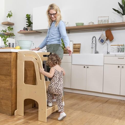 ECR4Kids Chef's Helper Kitchen Tower, Step Stool, White Wash in Saudi Arabia