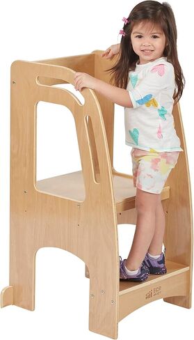 ECR4Kids Chef's Helper Kitchen Tower, Step Stool, White Wash in Saudi Arabia