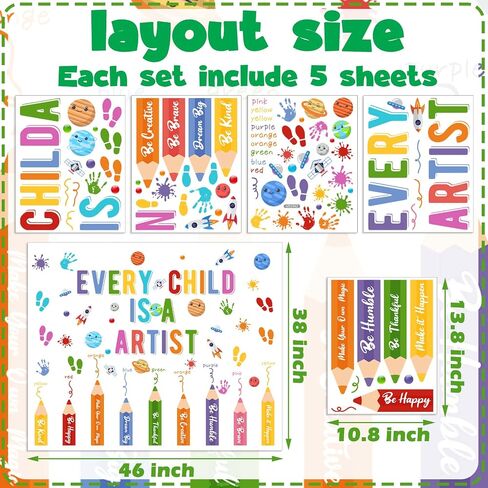 Leinuosen Reading Will Take Wall Decals for Classroom Kids,Inspirational | Motivational,Positive Saying,Vinyl,Peel and Stick,5 sheets,for Nursery,Bedroom,Playroom,Living Room in Saudi Arabia