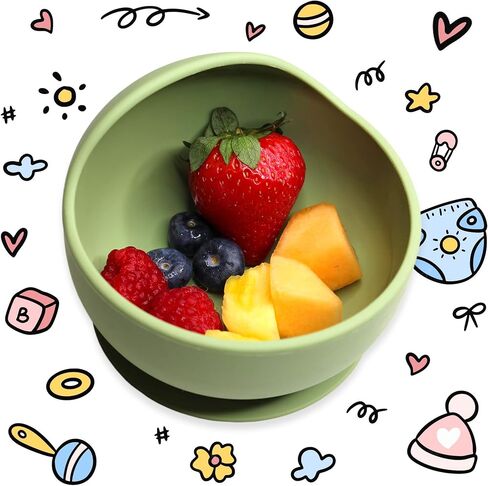 10 Piece Self-Feeding Starter Dining Set for Baby-Led Weaning & Toddlers | Easy Clean, 100% Silicone | Food Grade & BPA Free | Dishwasher & Microwave Safe in Saudi Arabia