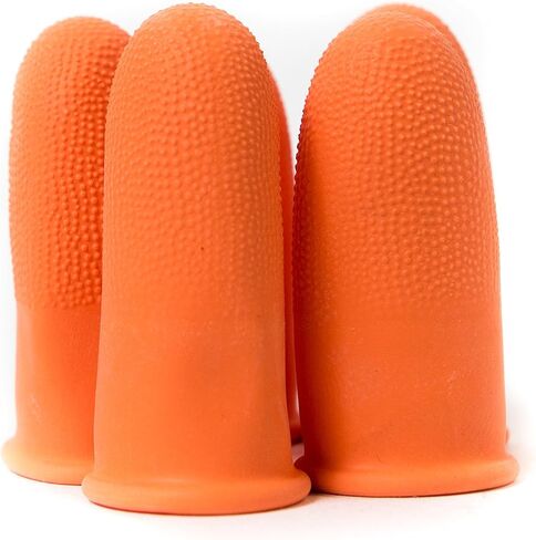 Bertech Heavy Duty Industrial Grade Finger Cots, Orange Color Small - 10 Bags FC-O-S-B 10 in Saudi Arabia