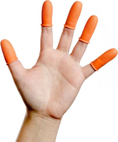 Bertech Heavy Duty Industrial Grade Finger Cots, Orange Color Small - 10 Bags FC-O-S-B 10 in Saudi Arabia