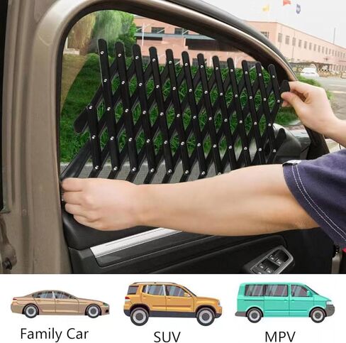 بوابة نافذة للحيوانات الاليفة قابلة للتمديد لحماية نافذة السيارة، شبكة امان شبكية تلسكوبية، لحماية الحيوانات الاليفة في السيارة، مناسبة للسيارات الصغيرة والشاحنات in Kuwait