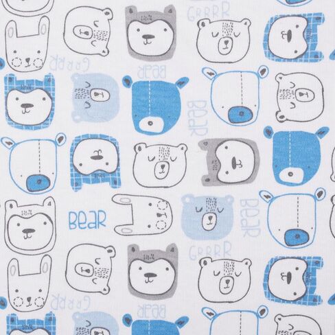 Lamaze Organic Baby Baby Boys' Sleep N Play, Footed Sleepwear, 2 Pack, Blue Bears and Stripes, Preemie in Saudi Arabia