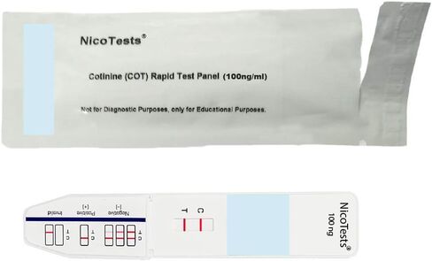 NICOTESTS - اختبار Vaping والسجائر الإلكترونية النيكوتين/كونتينين البول 100 نانوغرام - سهل الاستخدام، نتائج سريعة، اختبار فائق الحساسية (عبوتان) in Saudi Arabia