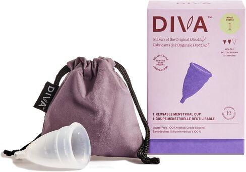 كوب ديفا، غسول ديفا، مجموعة شيكر ديفا - كوب سيليكون طبي للعناية بالدورة الشهرية - غسول كوب الدورة الشهرية - شاكر للتنظيف أثناء التنقل - نموذج الكوب 1 (للتدفق المتوسط ​​إلى الثقيل) in Kuwait