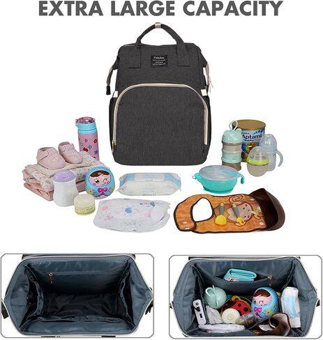 Baby Diaper Bag Backpack with Changing Station | Baby Registry Search Shower Gifts, Baby Bags for Boy Girl, New Mom Gifts for Women, Large Capacity, USB Port, Green in Saudi Arabia