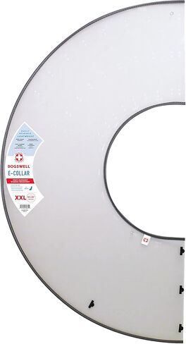 طوق علاجي + طوق استشفاء إلكتروني، الطوق الشفاف , E-Collar, XX-Large, White in Kuwait